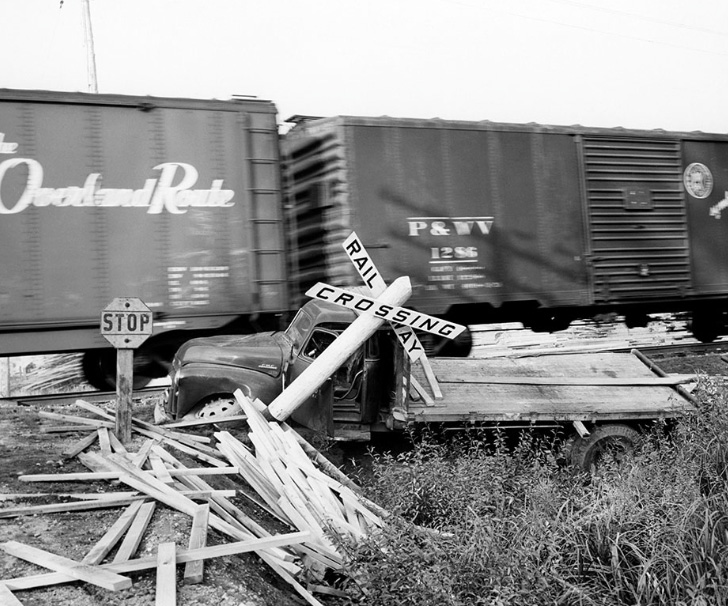 Unknown photographer (Collision), 1955. (Family of Geoffrey Farmer)